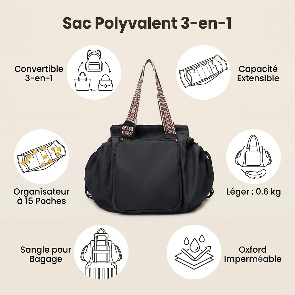 Sac Caméléon 3 en 1
